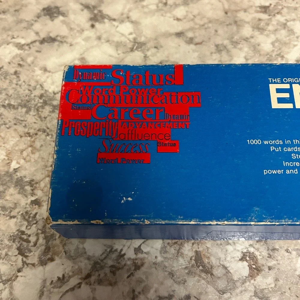 Vis-Ed‎ English Vocabulary Cards Set No. 1 Blue 1000 Flashcards Vintage 1986